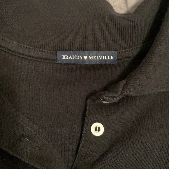 Black cropped button down - Picture 3 of 3